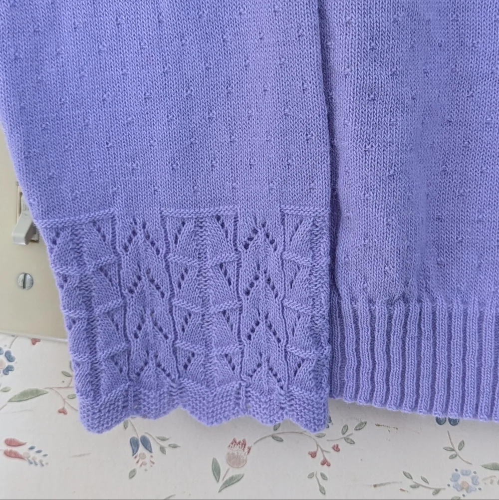 💜 Vintage Knit L Sweater Pullover Delicate Feminine Gramma Core